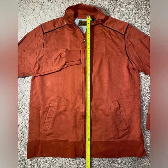 Big Sky Outfitters Men’s Rust Brown Full Zip Casual Track Style Jacket Size Med - Picture 7 of 11